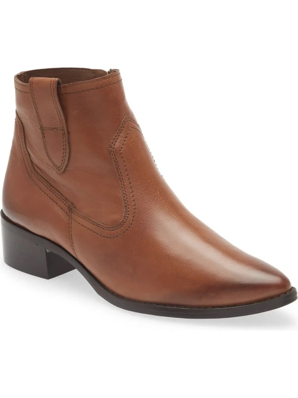 Paul Green Tan soft Leather Pointed Ankle Boot 7.5/10